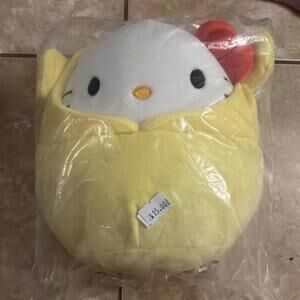 8" Hello Kitty Dressed In Yellow Pompompurin Costume Squishmallow Plush
